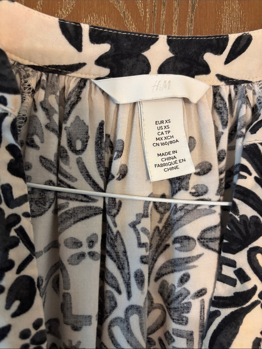 Women's Cream and Black Printed Maxi Dress - Picture 2 of 5